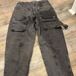 NWT Maniere De Voir cargo black jeans size 14